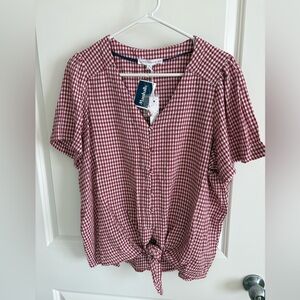 Jane & Delaney Checkered Top